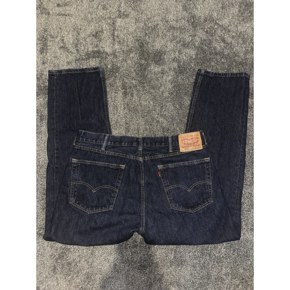 Levi's 505 Regular Fit Men's Straight Leg Jeans Dark Indigo Wash 38x30